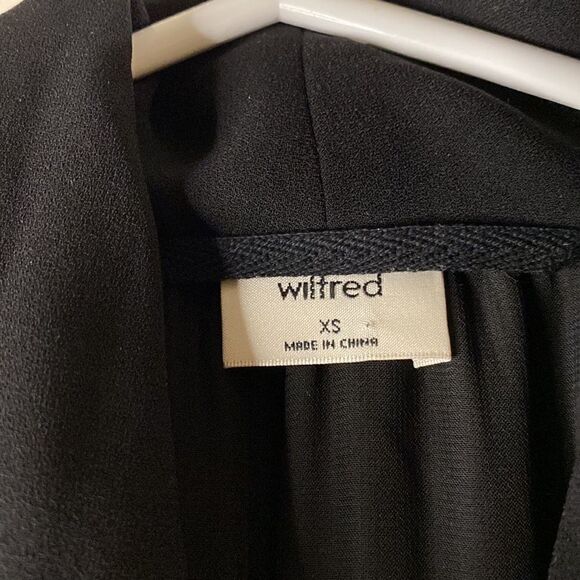 ARITZIA Wilfred Aritzia Sabine Black Midi Tie Front  Dress (Size XS) - Picture 6 of 11